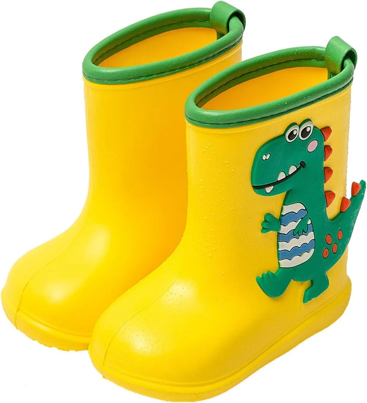 Girls Boy's Dinosaur Rain Boot Non Slip Toddler Kids Rain Boots Easy-on Lightweight Waterproof Rainboots Baby