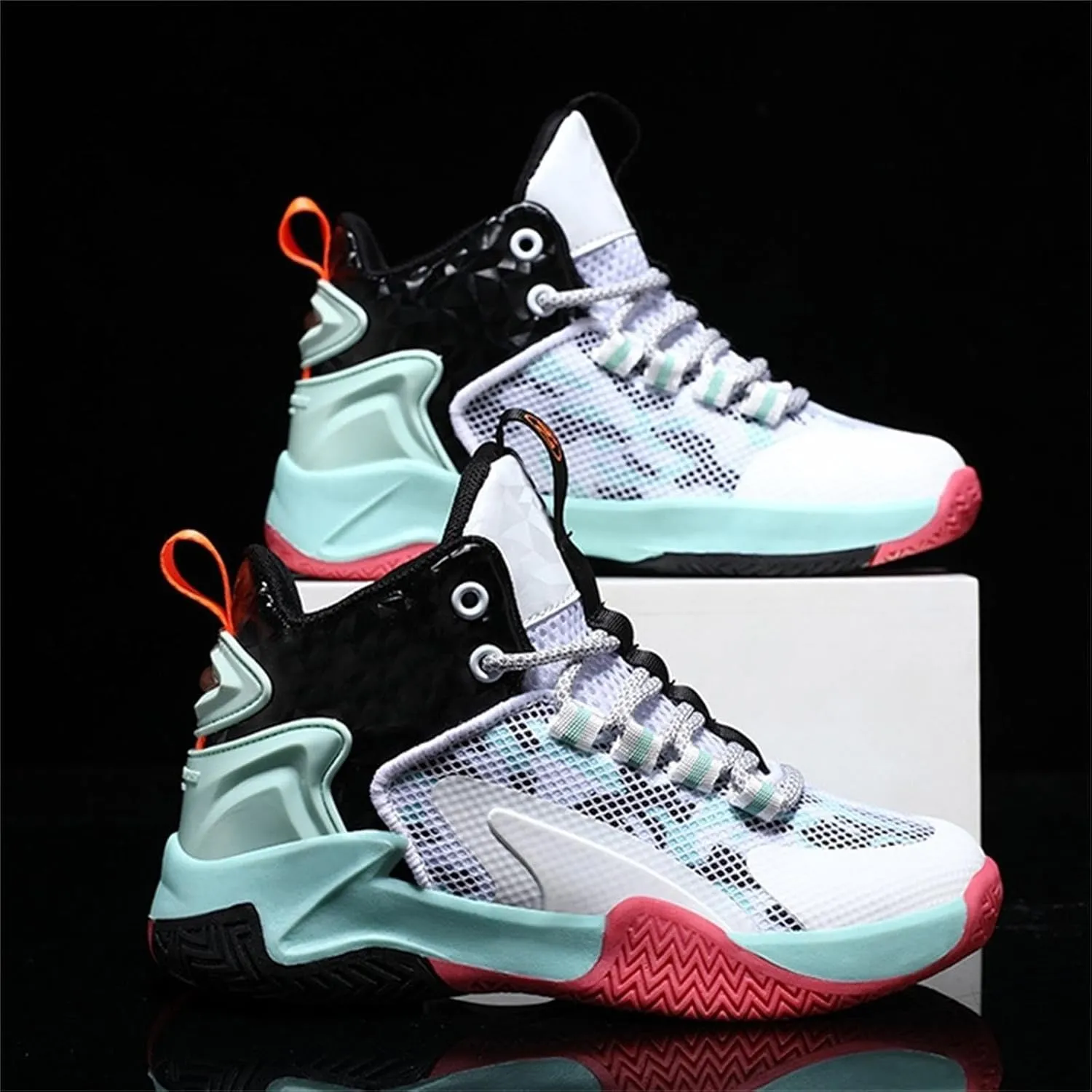 Girls Boys Tennis Running Shoes Kids High Top Basketball Lace-Up Lightweight Walking Slip On Sneakers Sports Shoes