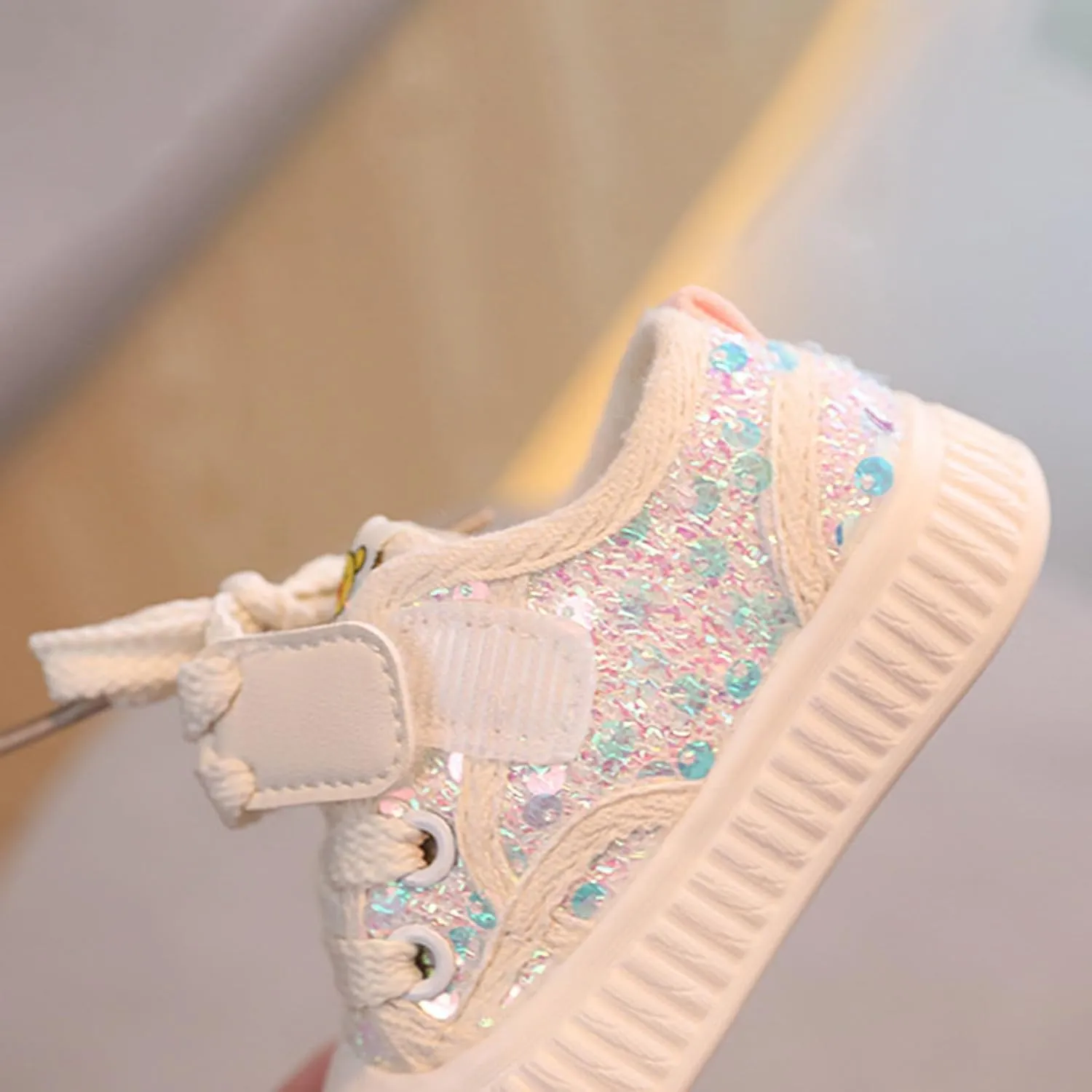 Girls Lace Sneakers Flat Non Slip Breathable Outdoor Sport Shoes Kids Ankle First Walking Shoes Fall Casual Sneakers