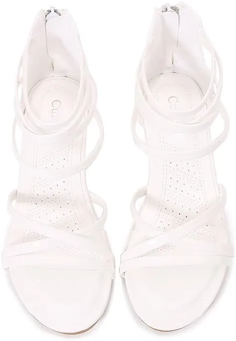 Girls Low Heel Chunky Sandals Wedding Dress Pumps Shoes