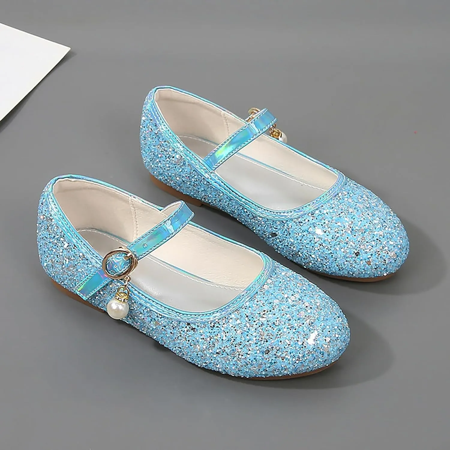 Girls Princess Dress Shoes ??ary Jane ??lats Glitter ??ow Heel Bridesmaids Wedding Birthday Part?? Footwear Shoes