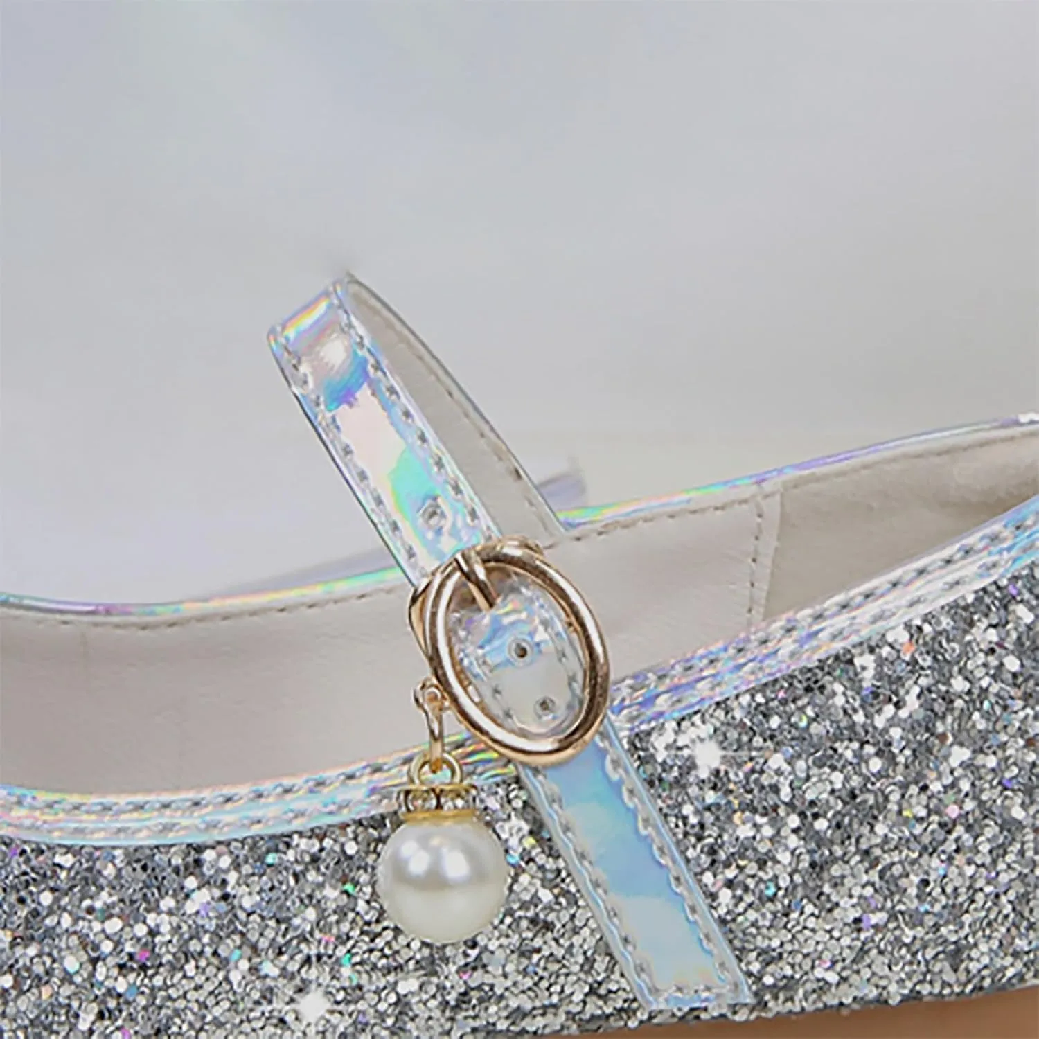 Girls Princess Dress Shoes ??ary Jane ??lats Glitter ??ow Heel Bridesmaids Wedding Birthday Part?? Footwear Shoes