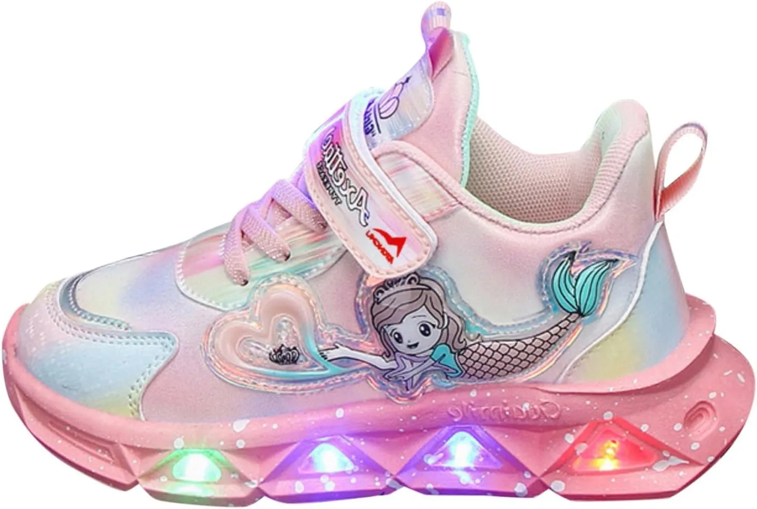 Girls Sneakers Toddler Sneakers Walking Shoes Boys Girls Light Up Tennis Shoes Lightweight Brethable Slip On Sneakers