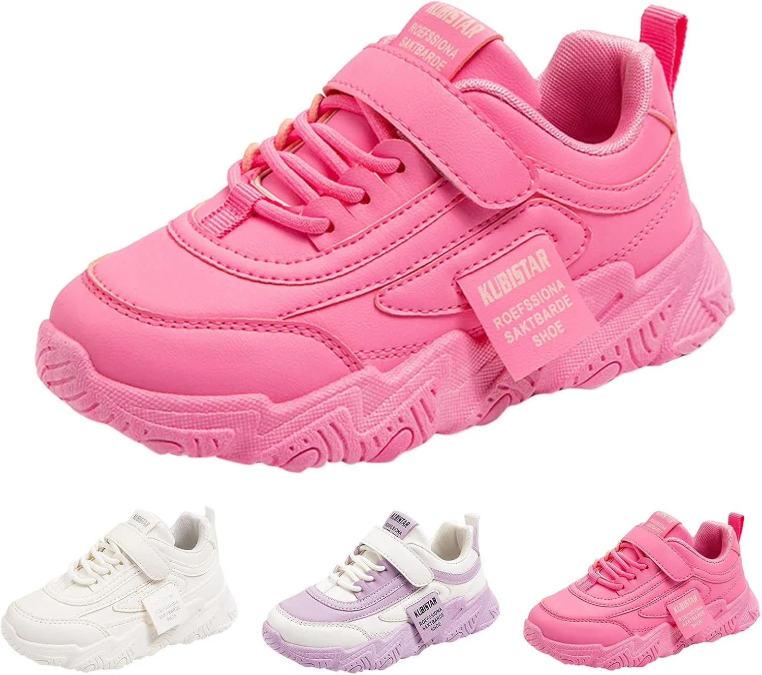 Girls Sneakers,Sneakers for Girls Fashion Sports Athletic Running Sneakers Kids Breathable Lace Up Mesh Walking Shoes