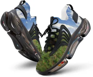 Golf Ball about to Fall Into The Cup Walking Shoes for Men Lightweight Tennis Fashion Elastic Sports Shoes Cushion Basketball Shoes