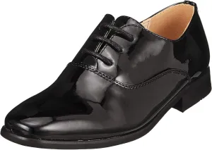 Goor Older Boys Patent Leather Lace-Up Oxford Tie Dress Shoes