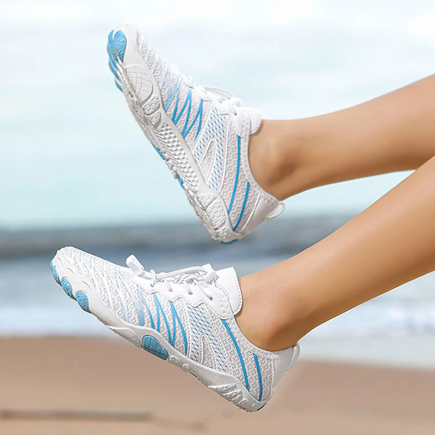 Grounded Footwear Shoes Women Men Non-Slip Healthy Pro Barefoot Shoe Quick-Dry Aqua Shoes Unisex Ortho Stretch Cushion Sneakers Breathable Walking Sneakers with Non-Slip Sole & Wide Toe Box