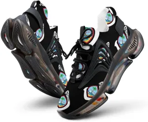 Gu-am Seal with Hook Mens Running Shoes Lightweight Walking Tennis Shoes Soft Soled Elastic Cushion Basketball Shoes