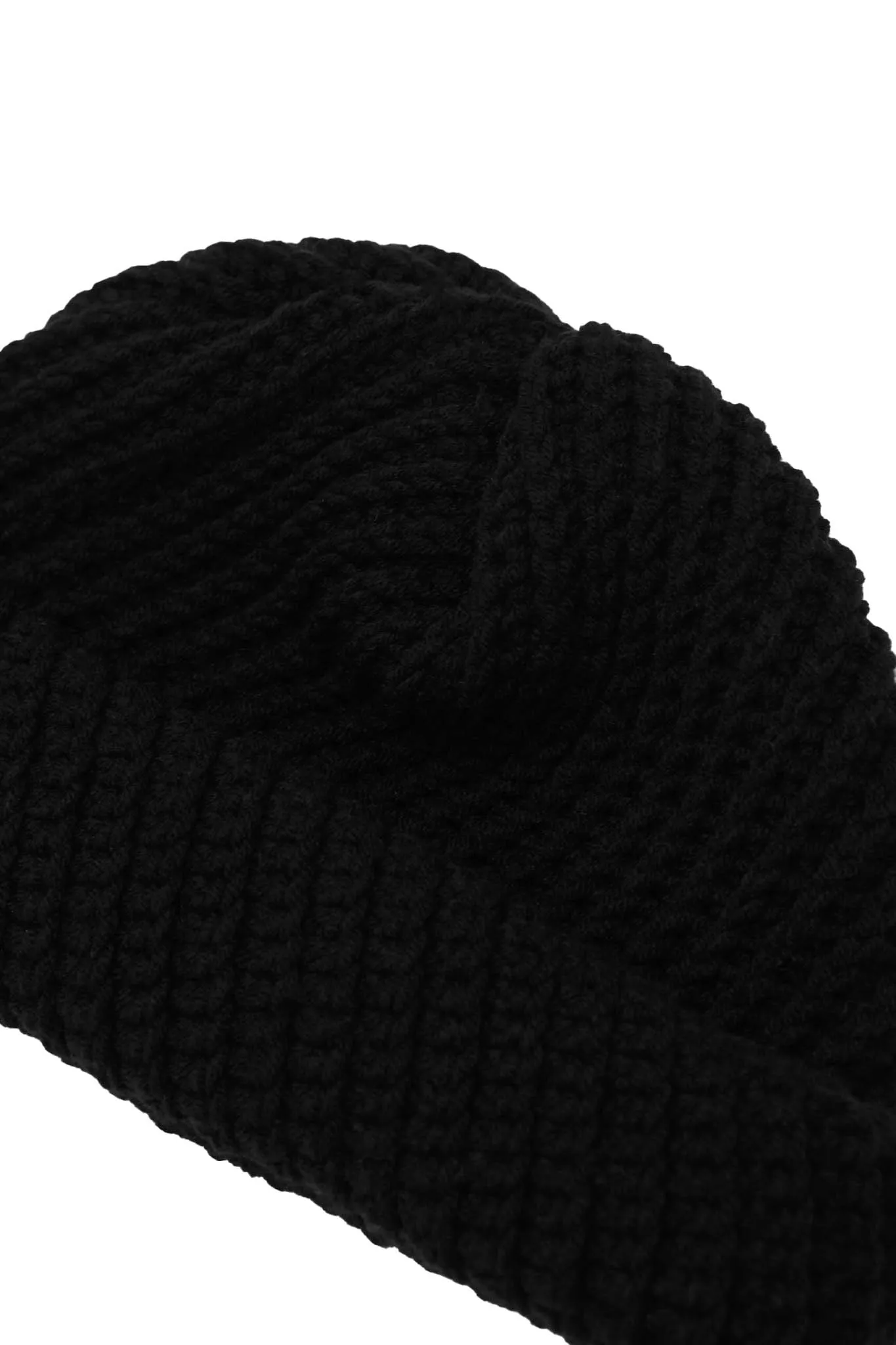 HAND KNIT FISHERMAN BEANIE (ANTHRACITE)