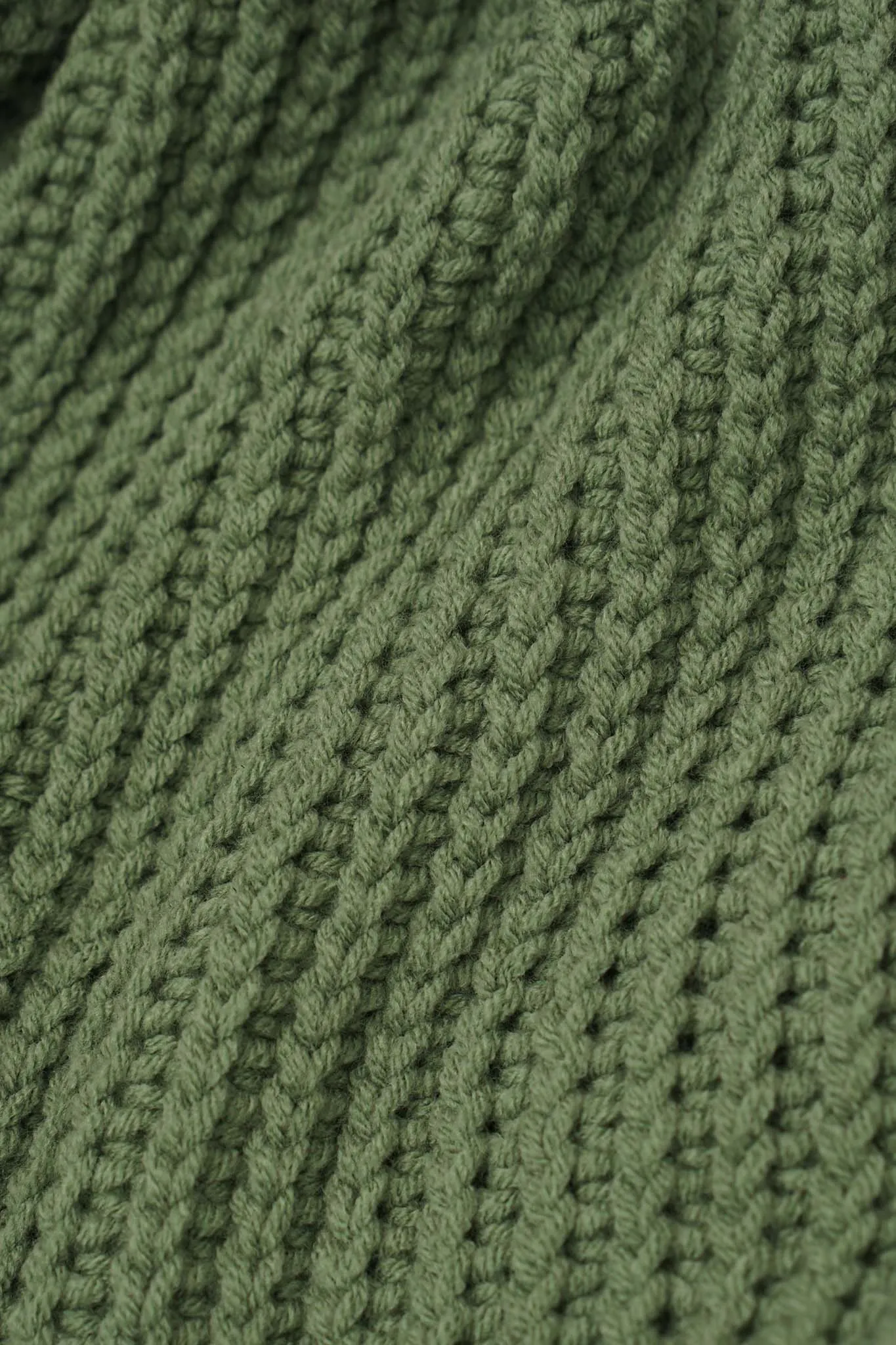 HAND KNIT FISHERMAN BEANIE (FERN)
