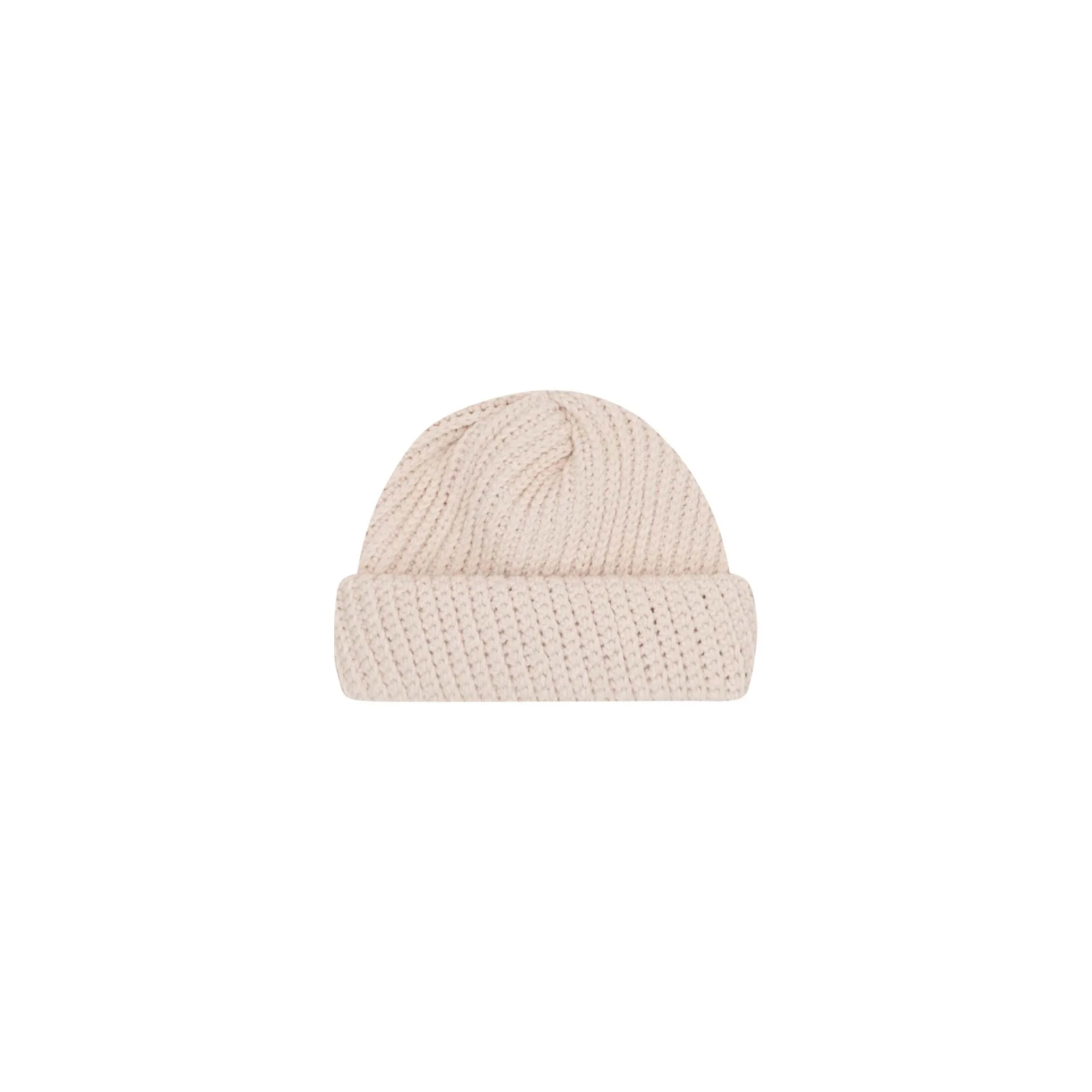 HAND KNIT FISHERMAN BEANIE (FOSSIL)