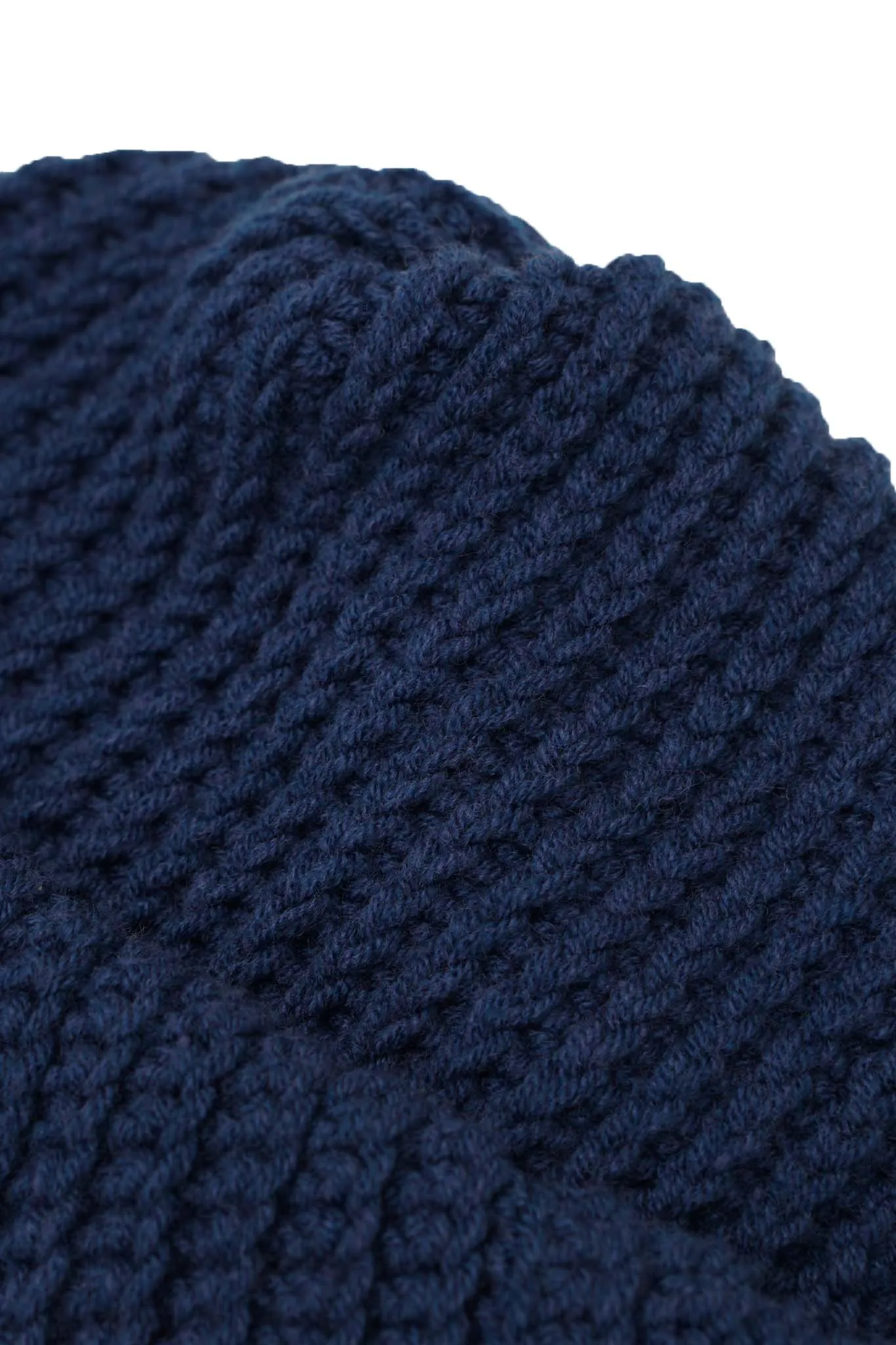 HAND KNIT FISHERMAN BEANIE (IMPERIAL BLUE)