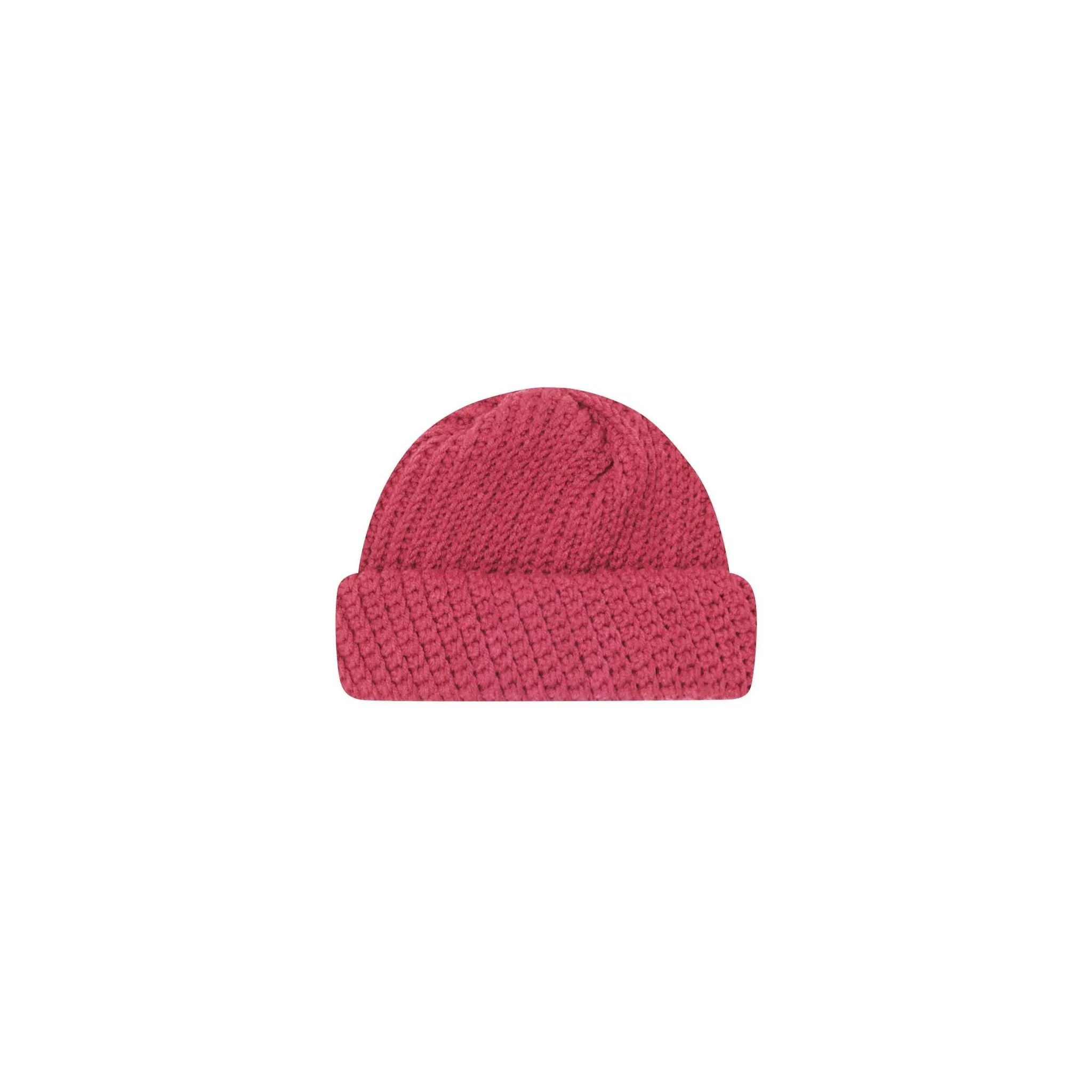 HAND KNIT FISHERMAN BEANIE (WINE)