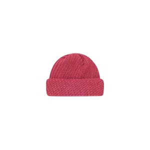 HAND KNIT FISHERMAN BEANIE (WINE)