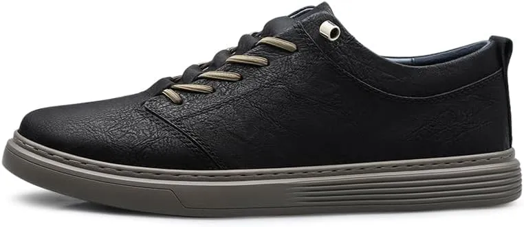 Handmade Genuine Leather Casual Shoes for Men Lace-Up Sneakers Luxury Brand Man Breathable Comfortable Shoes Skate Driving Shoes
