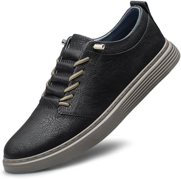 Handmade Genuine Leather Casual Shoes for Men Lace-Up Sneakers Luxury Brand Man Breathable Comfortable Shoes Skate Driving Shoes