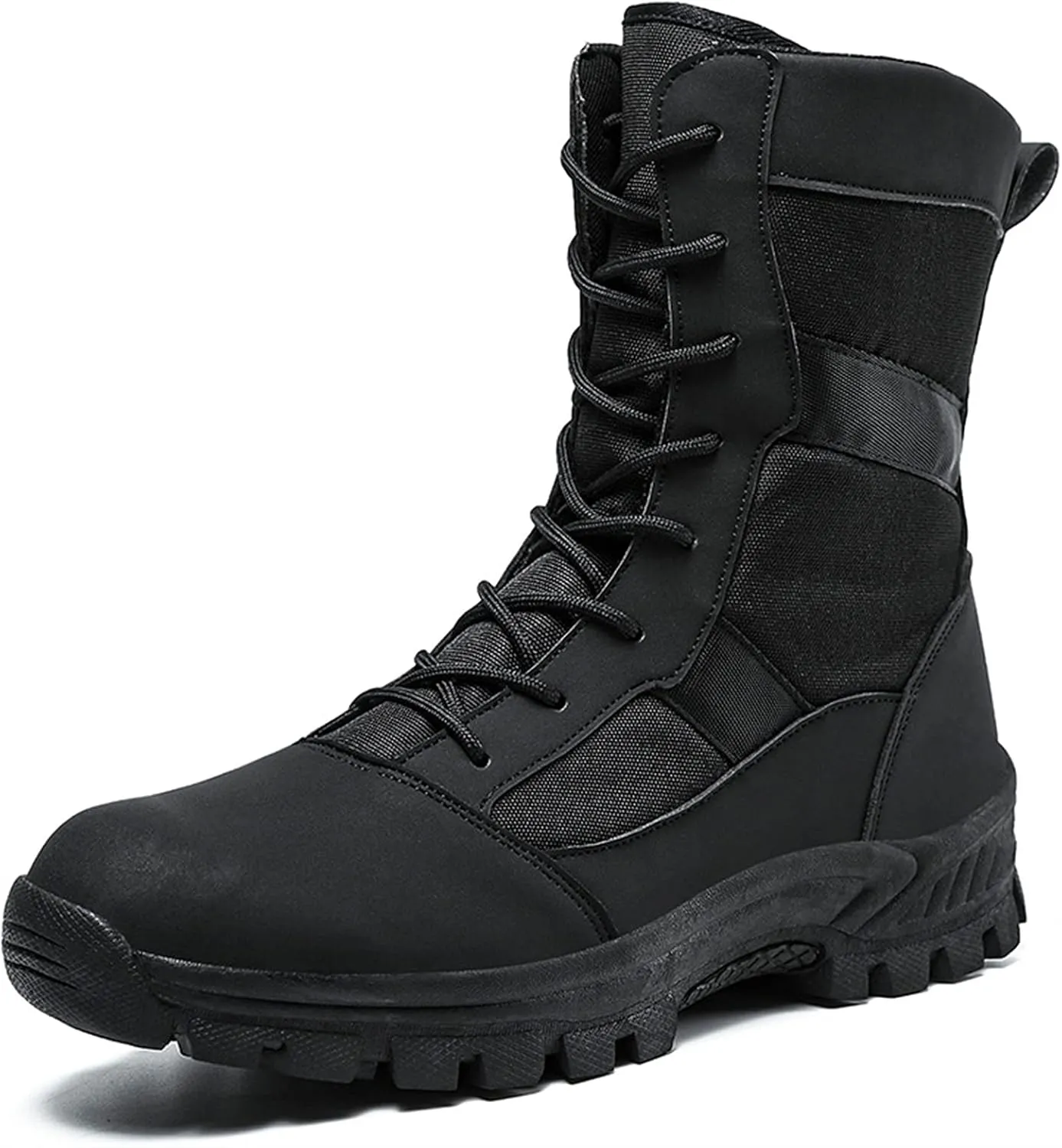 High Rise Hiking Boots, Outdoor Hiking Boots Men,Lace- up Motorcycle Biker Boots, Army Combat Tactical Patrol Shoes, Waterproof Non- Slip Casual Jungle Safety Footwear, for Birthday,Father' s Day and