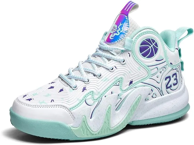 High Top Basketball Shoes Men Shoes Women Shoes Non-Slip Breathable Outdoor Shoes Fashion Graffiti Training Shoes Volleyball Shoes