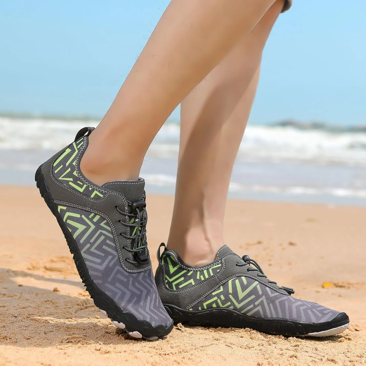 Hike Barefoot Shoes Womens Mens Anti-Slip Grounded Footwear Unisex Quick-Dry Wide Toe Box Healthy Breathable Sneaker Beach Pool Aqua Swim Surf Walking Hiking Shoes