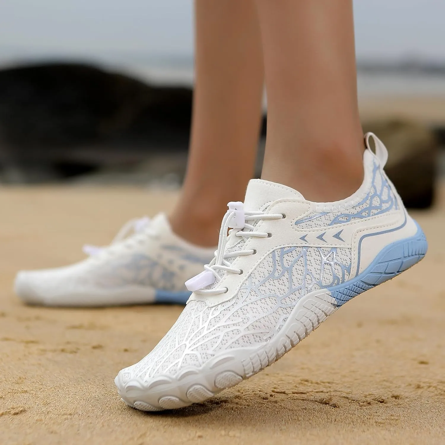 Hike Barefoot Shoes Womens Mens Anti-Slip Hiking Footwear Unisex Athletic Wide Toe Footwear Outdoor Beach Pool Aqua Swim Casual Hiking Shoes Train Healthy Running Sneaker