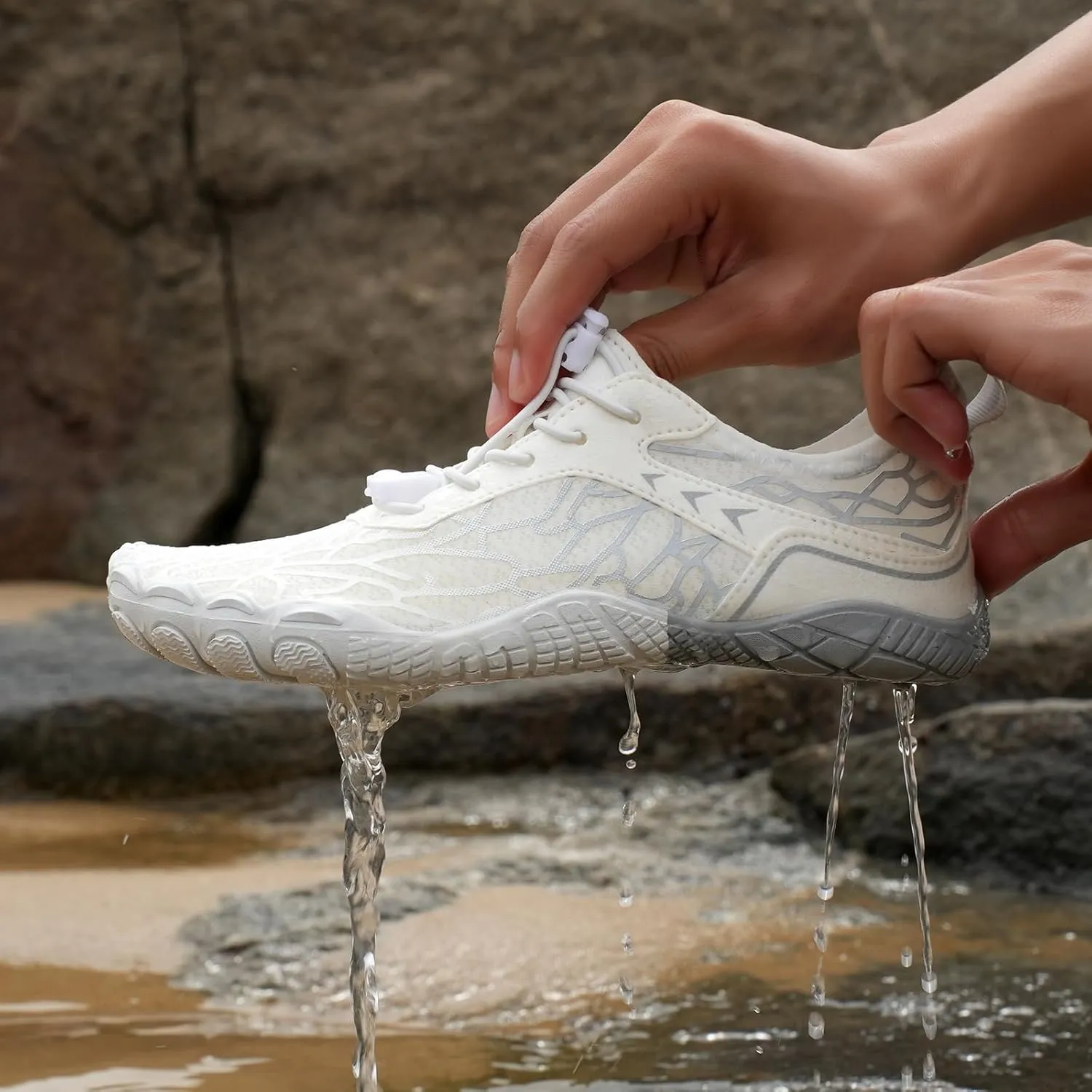 Hike Barefoot Shoes Womens Mens Anti-Slip Hiking Footwear Unisex Athletic Wide Toe Footwear Outdoor Beach Pool Aqua Swim Casual Hiking Shoes Train Healthy Running Sneaker