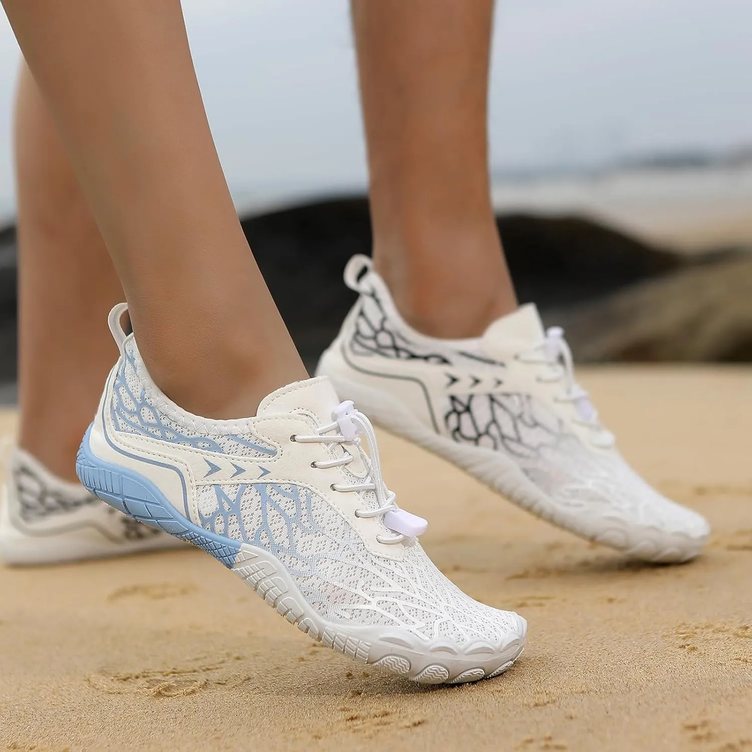 Hike Barefoot Shoes Womens Mens Anti-Slip Hiking Footwear Unisex Athletic Wide Toe Footwear Outdoor Beach Pool Aqua Swim Casual Hiking Shoes Train Healthy Running Sneaker