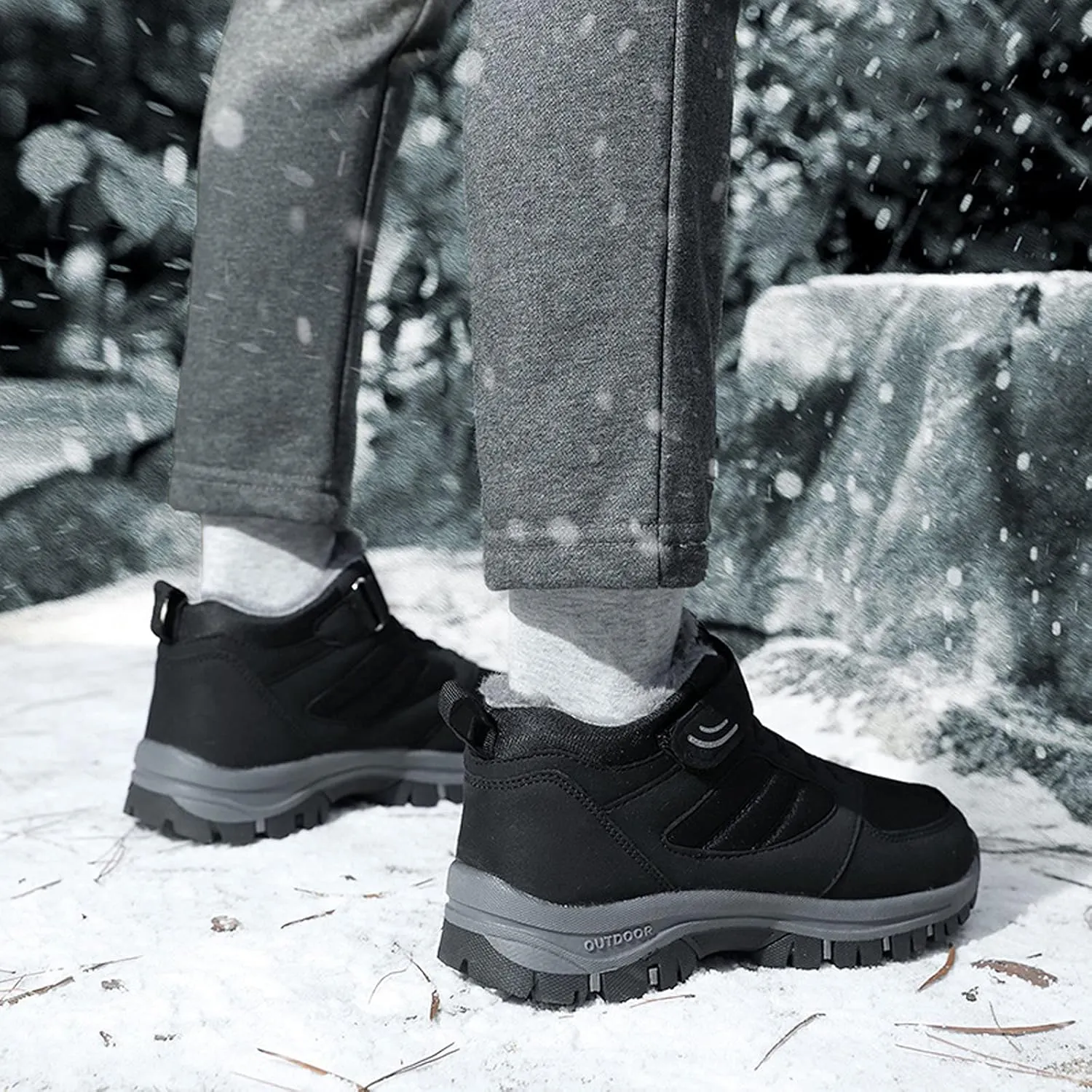 Hiking Boots Women Keep Thermal Water Proof Non Slip Ankle Boots Plus Velvet Warm Winter Sport Booties