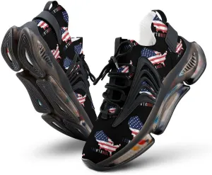 I Don't Kneel Walking Shoes for Men Lightweight Tennis Fashion Elastic Sports Shoes Cushion Basketball Shoes