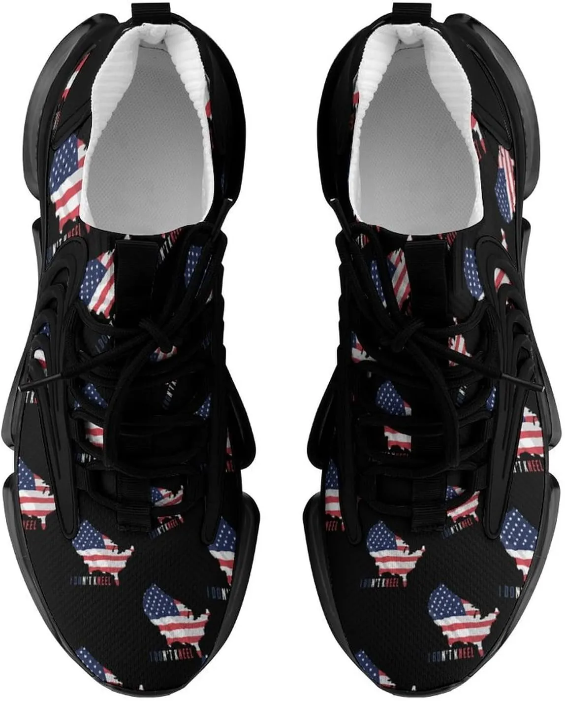 I Don't Kneel Walking Shoes for Men Lightweight Tennis Fashion Elastic Sports Shoes Cushion Basketball Shoes