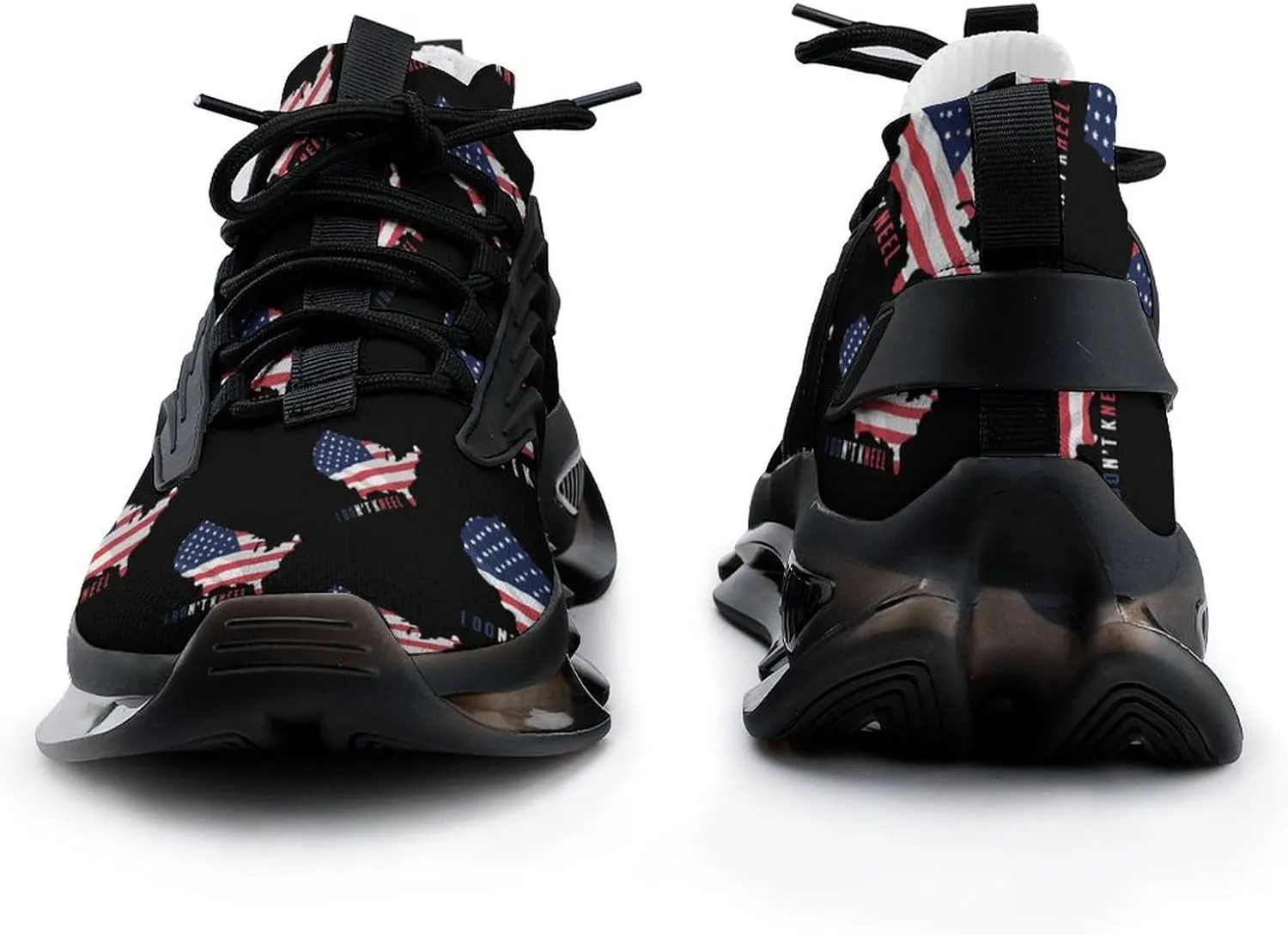 I Don't Kneel Walking Shoes for Men Lightweight Tennis Fashion Elastic Sports Shoes Cushion Basketball Shoes