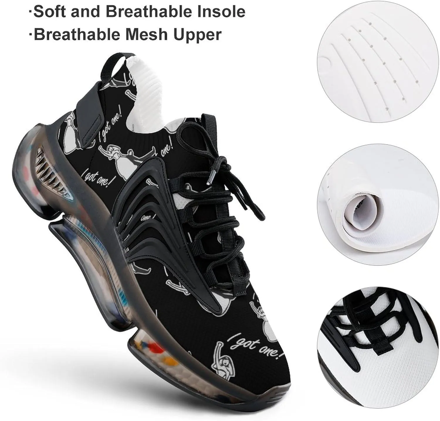 I Got One Gift for Bride Walking Shoes for Men Lightweight Tennis Fashion Elastic Sports Shoes Cushion Basketball Shoes