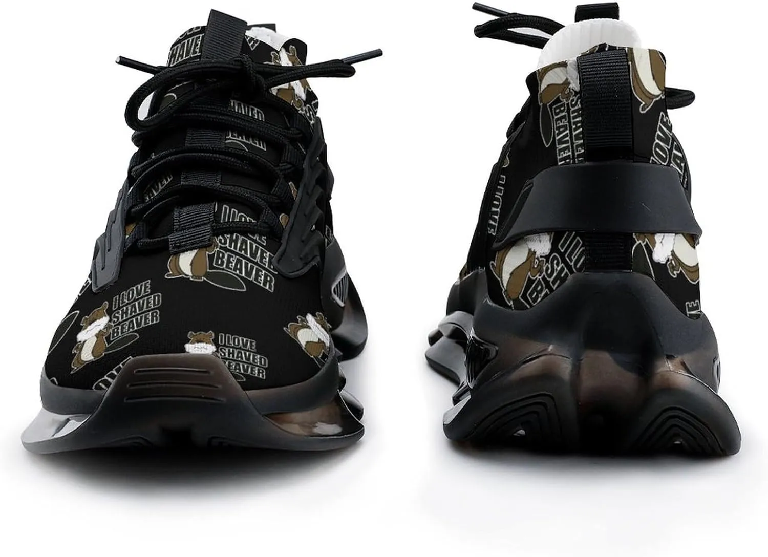 I Love A Shaved Beaver Walking Shoes for Men Lightweight Tennis Fashion Elastic Sports Shoes Cushion Basketball Shoes