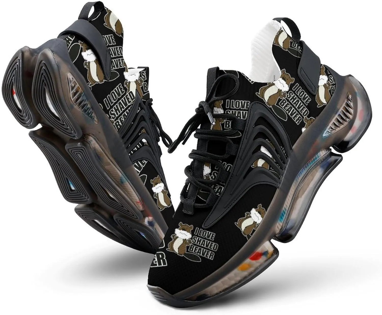 I Love A Shaved Beaver Walking Shoes for Men Lightweight Tennis Fashion Elastic Sports Shoes Cushion Basketball Shoes