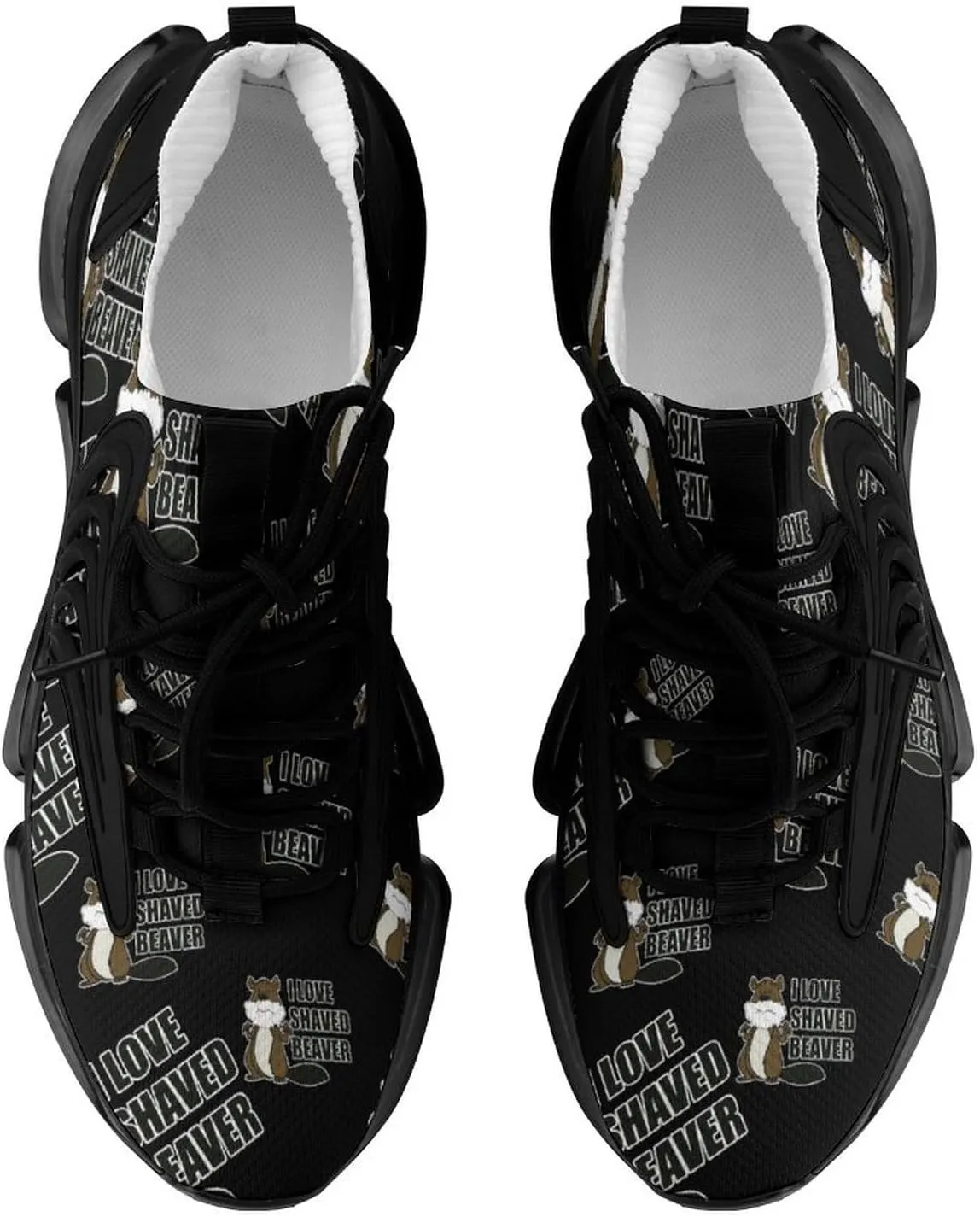 I Love A Shaved Beaver Walking Shoes for Men Lightweight Tennis Fashion Elastic Sports Shoes Cushion Basketball Shoes