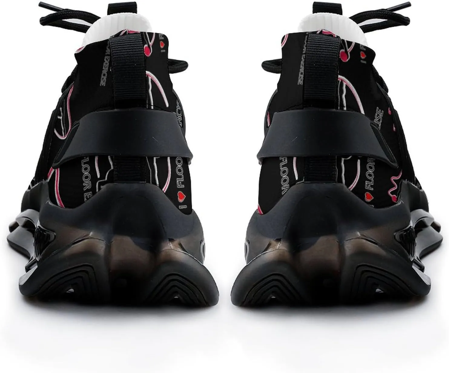 I Love Floor Exercise Walking Shoes for Men Lightweight Tennis Fashion Elastic Sports Shoes Cushion Basketball Shoes