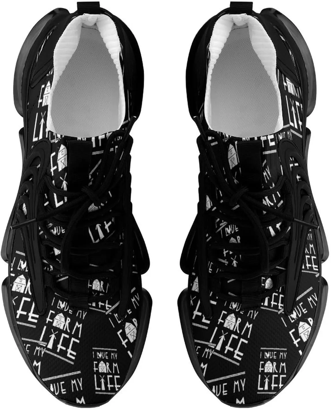 I Love My Farm Life Farmer Walking Shoes for Men Lightweight Tennis Fashion Elastic Sports Shoes Cushion Basketball Shoes