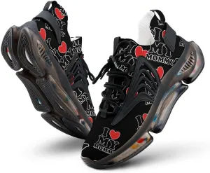 I Love My Mommy Walking Shoes for Men Lightweight Tennis Fashion Elastic Sports Shoes Cushion Basketball Shoes