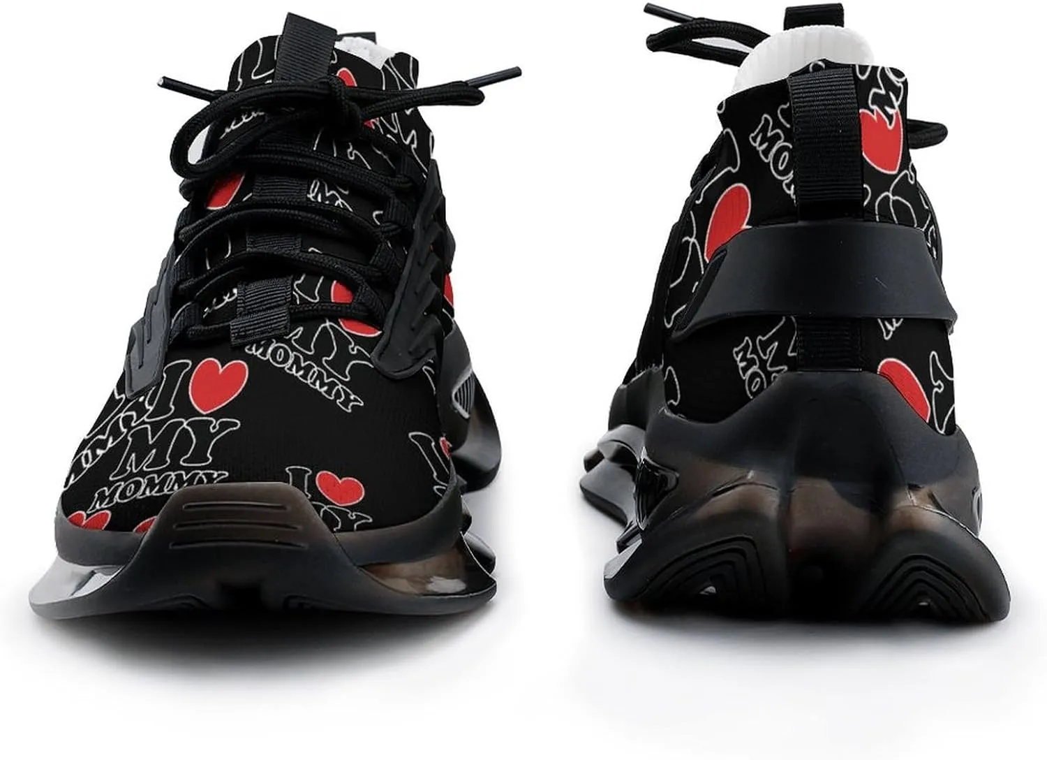 I Love My Mommy Walking Shoes for Men Lightweight Tennis Fashion Elastic Sports Shoes Cushion Basketball Shoes