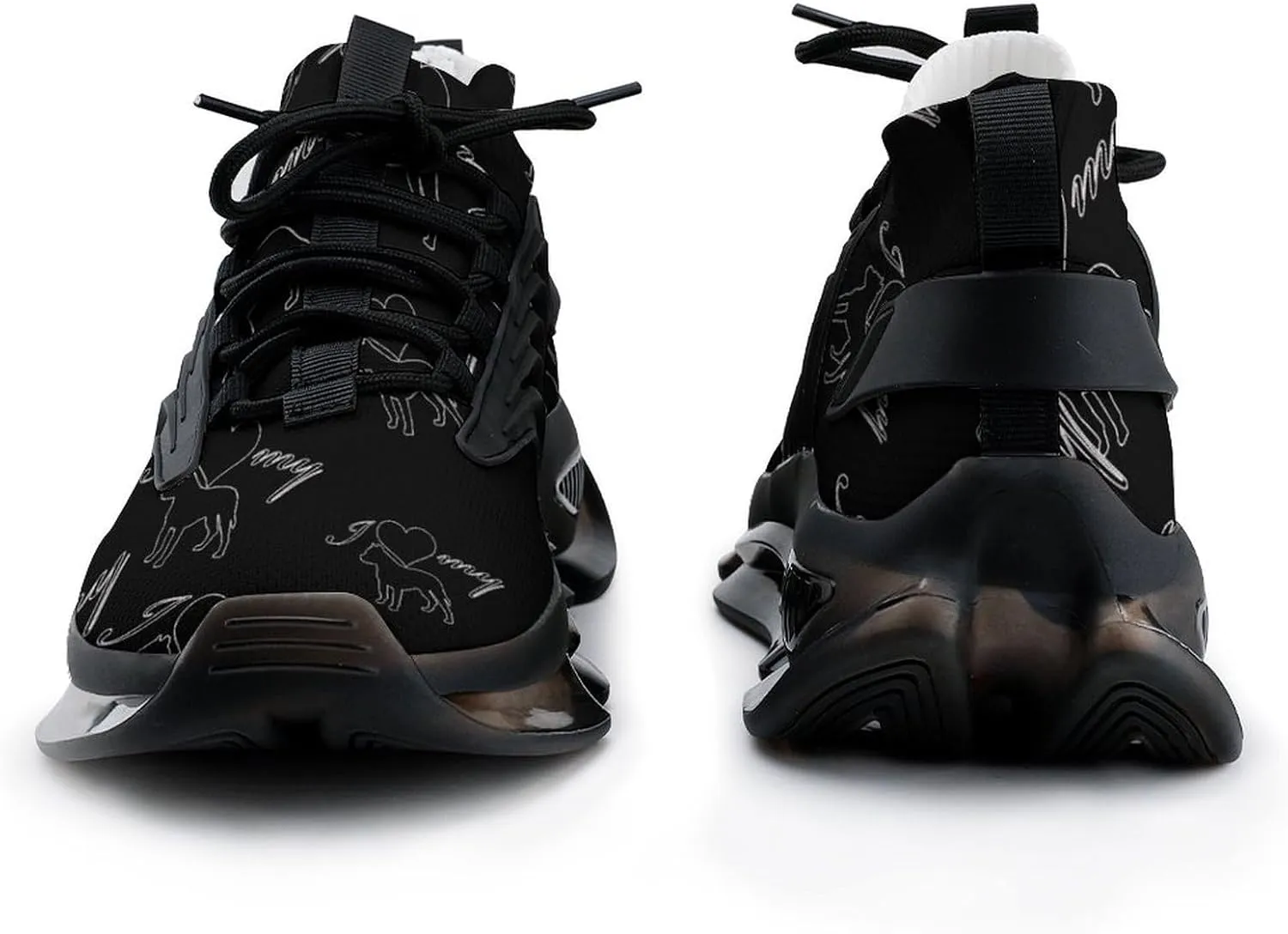 I Love My Pit Bull Dog Walking Shoes for Men Lightweight Tennis Fashion Elastic Sports Shoes Cushion Basketball Shoes