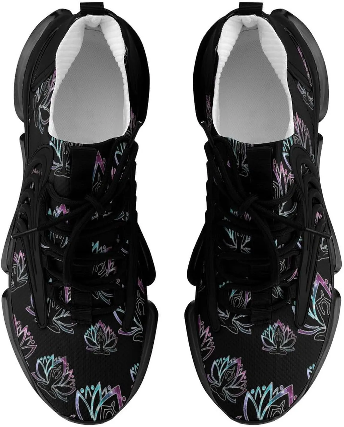 India Yoga Walking Shoes for Men Lightweight Tennis Fashion Elastic Sports Shoes Cushion Basketball Shoes
