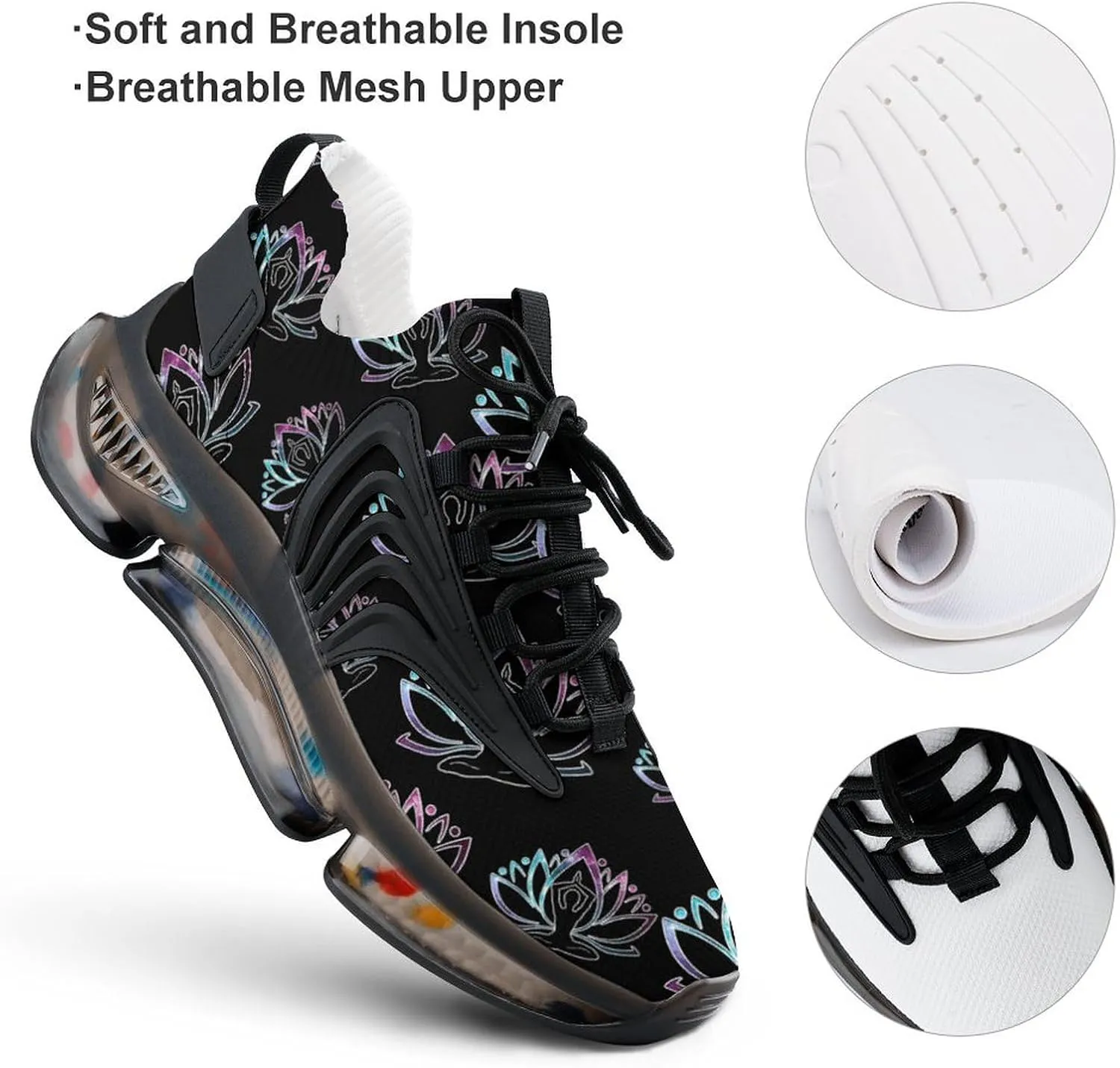 India Yoga Walking Shoes for Men Lightweight Tennis Fashion Elastic Sports Shoes Cushion Basketball Shoes