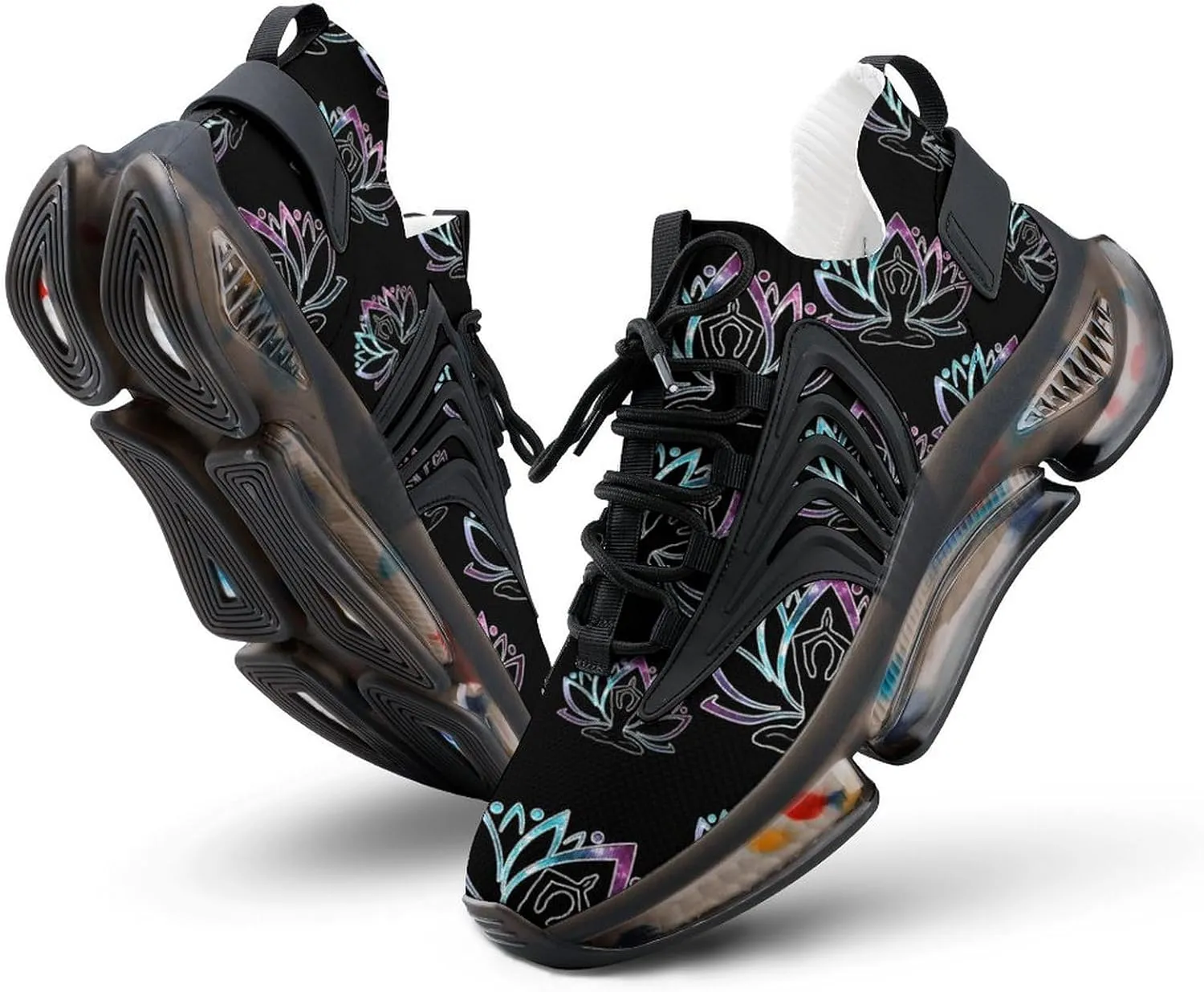 India Yoga Walking Shoes for Men Lightweight Tennis Fashion Elastic Sports Shoes Cushion Basketball Shoes