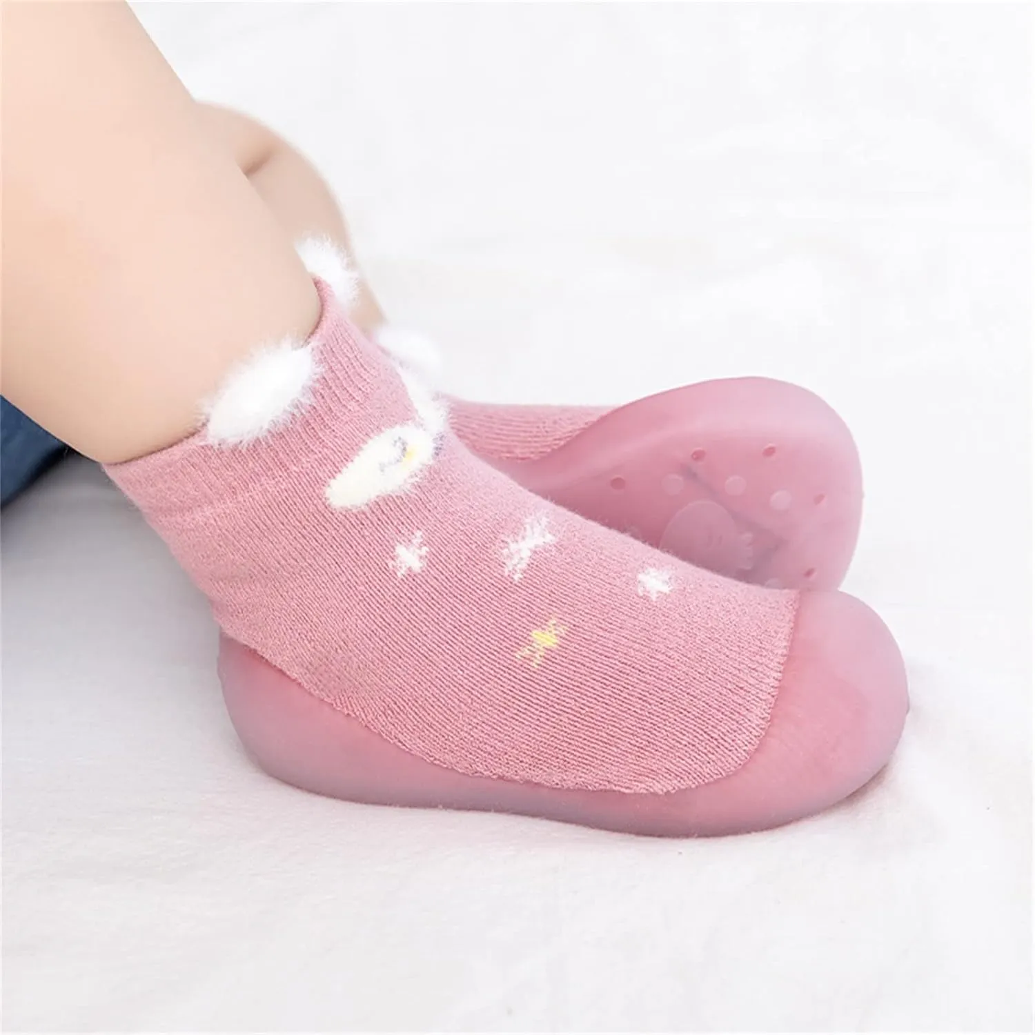 Infant Boys Girls Animal Cartoon Shoes Toddler Fleece WarmThe Floor Non Slip Prewalker Shoes Toddler 11 Shoes Boys