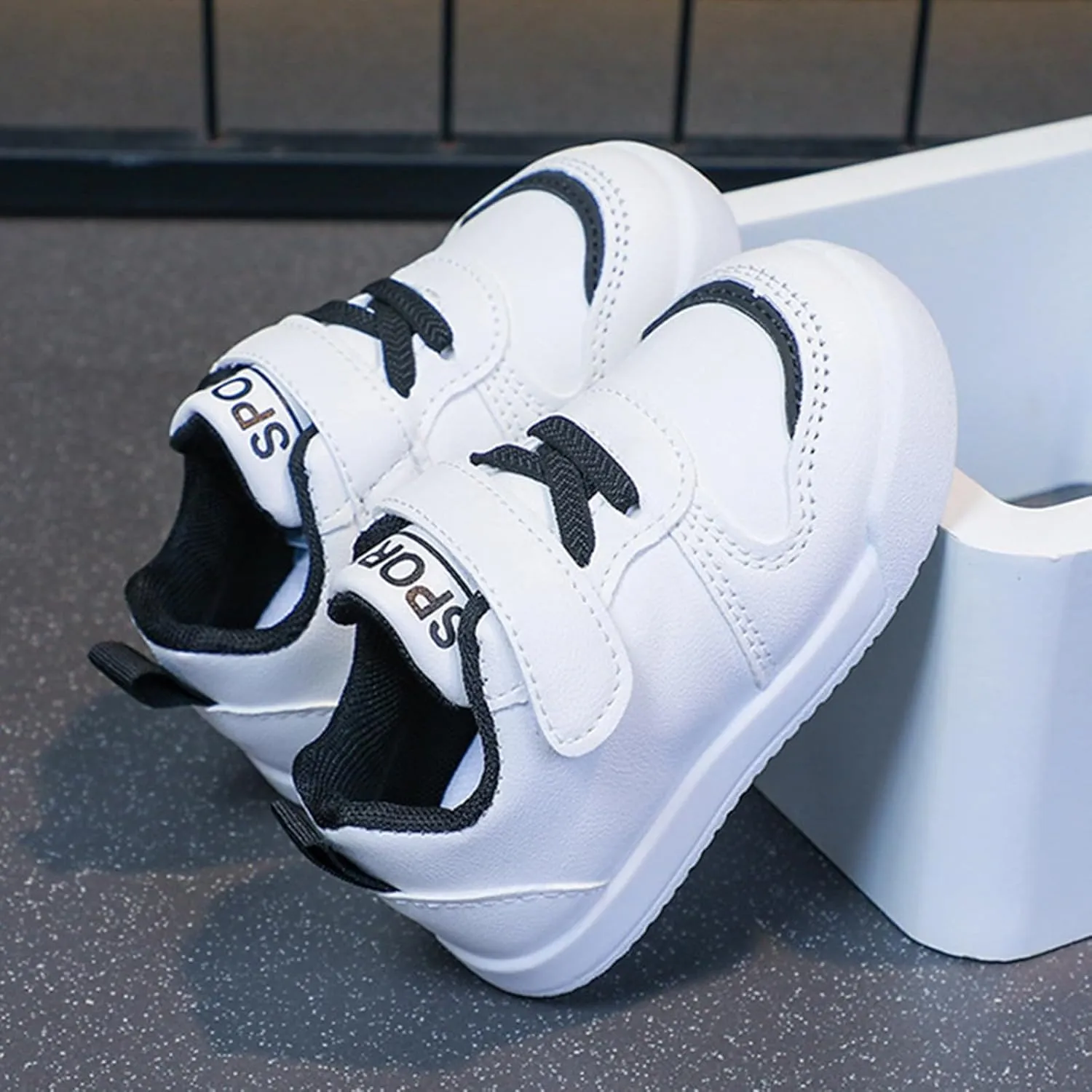 Infant Kids Sneakers School Running Loafers Lo?? Top Walking Tennis Casual Shoes Strap Athletic Sneakers for Children