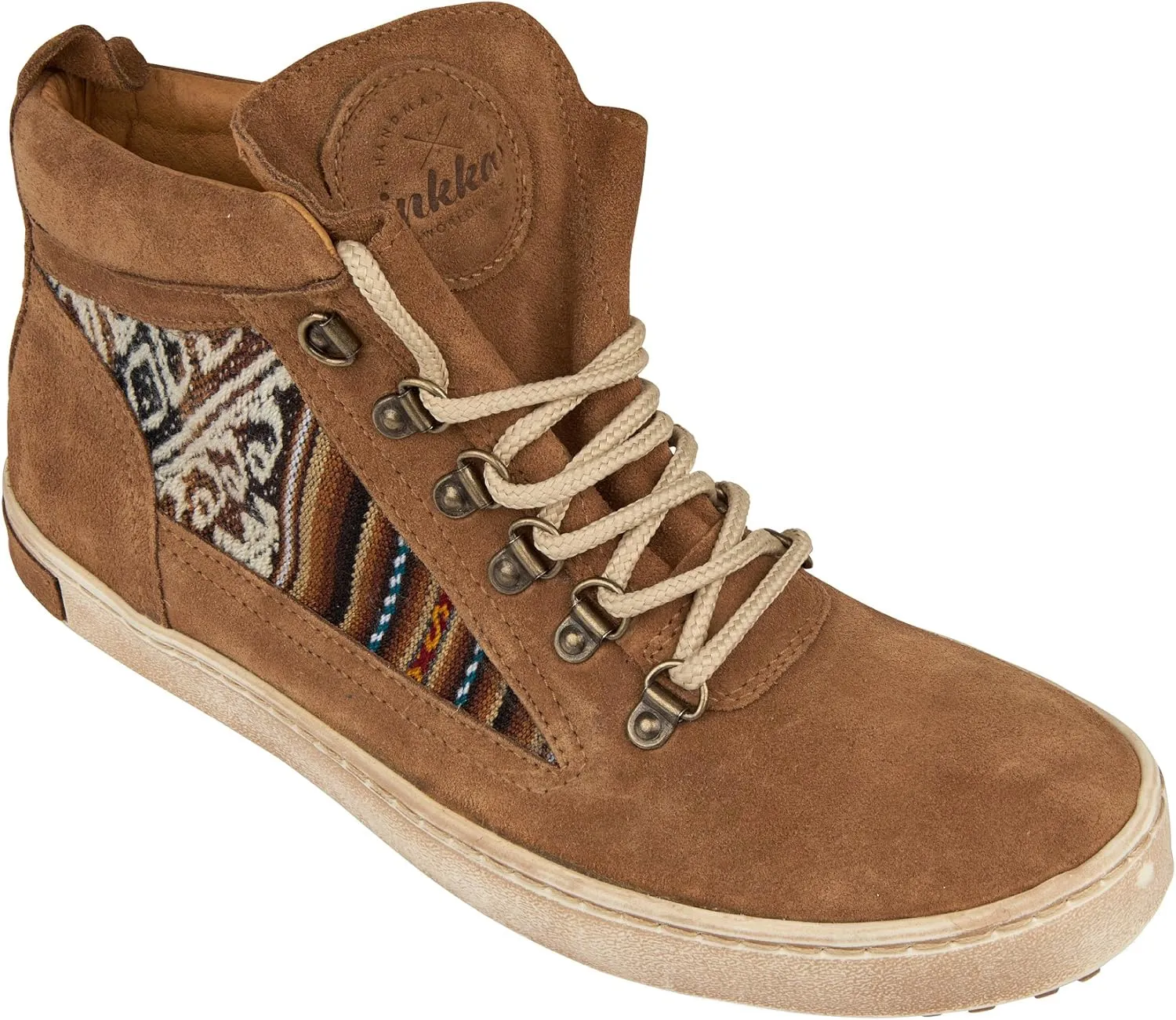 Inkkas - Tan Suede Camping Boot - Handcrafted Artisan Women's & Men's Rugged and Durable Leather Shoes