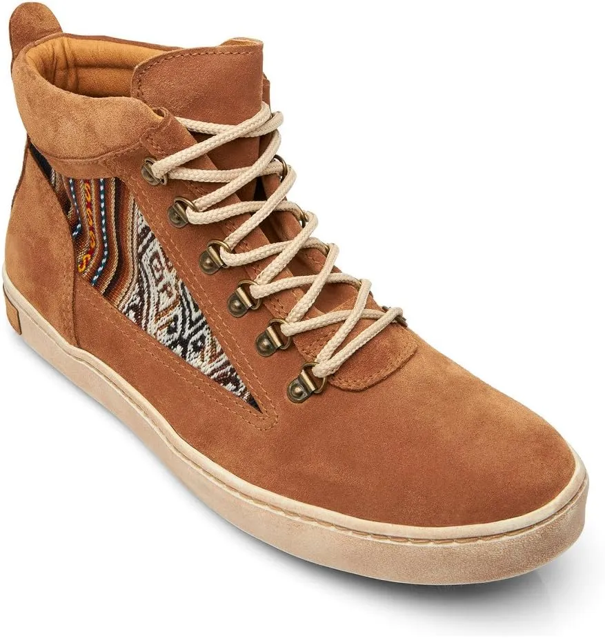 Inkkas - Tan Suede Camping Boot - Handcrafted Artisan Women's & Men's Rugged and Durable Leather Shoes