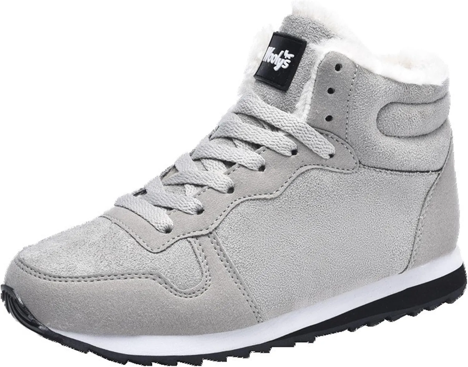Insulated Snow Shoes for Men Non Slip Womens Winter Walking Shoes for Men Plush Lined Ankle Boots