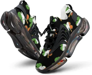 Irish Shamrock Walking Shoes for Men Lightweight Tennis Fashion Elastic Sports Shoes Cushion Basketball Shoes