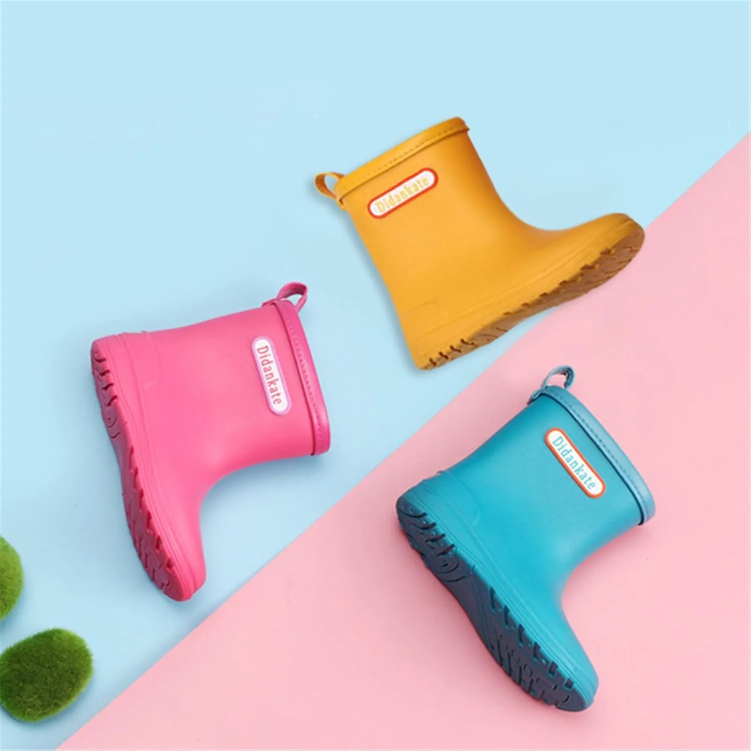 IWIHMIV Baby Rain Boot Infant Rain Boots Boys' Boots Toddler Kids Baby Boys Girls Cartoon Waterproof Rain Non Slip Rain Boots