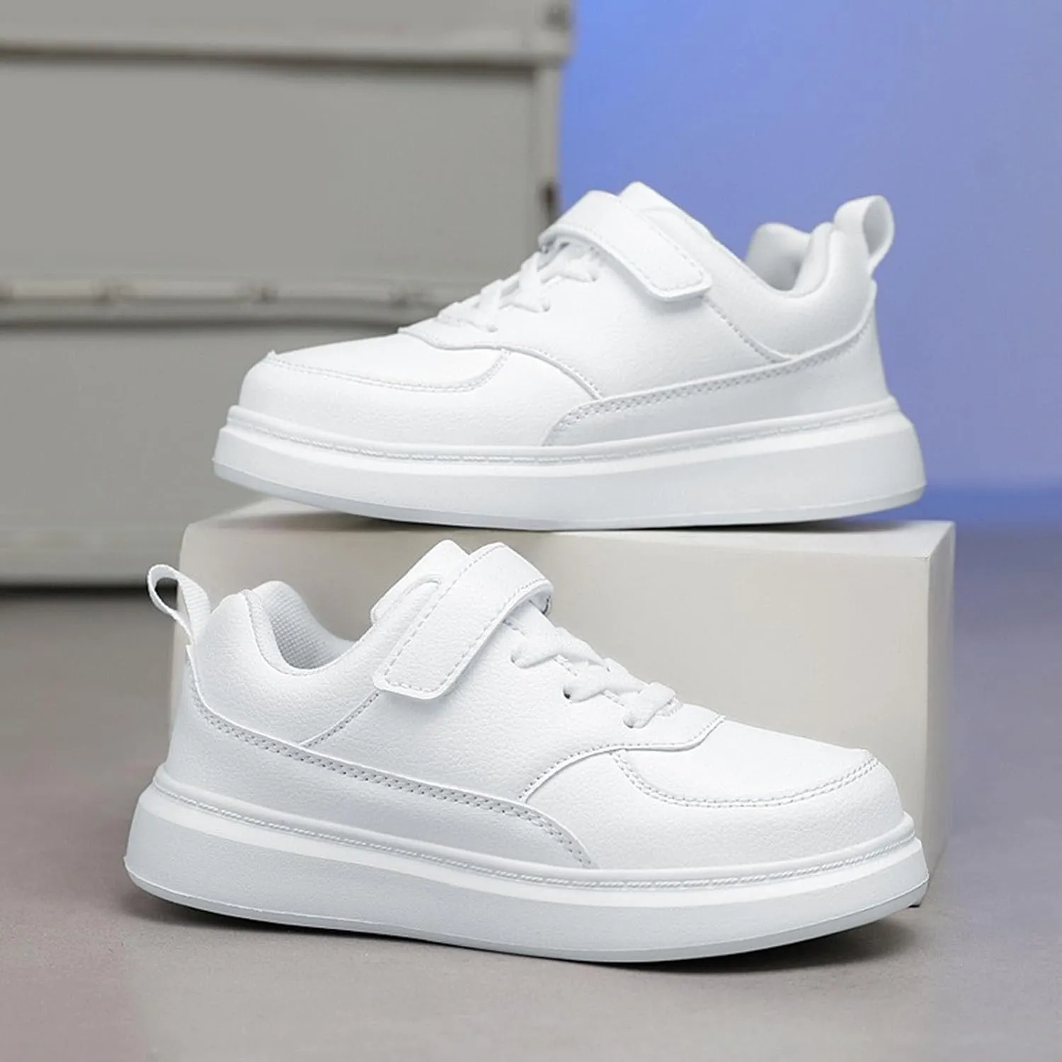 IWIHMIV Boys Slip On Sneakers Toddler Running Shoes Sneakers for Kids Non Slip Tennis Shoes Lightweight Sport Athletic Shoes
